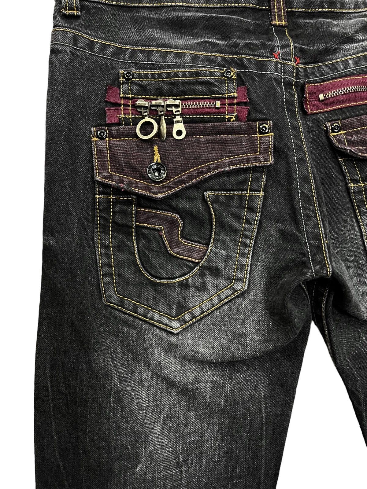 semanticdesign FYE🤘🏼SEMANTIC DESIGN Punk Multi Head Zipper Clawmark Flare Size US 30 / EU 46 - 6 Thumbnail