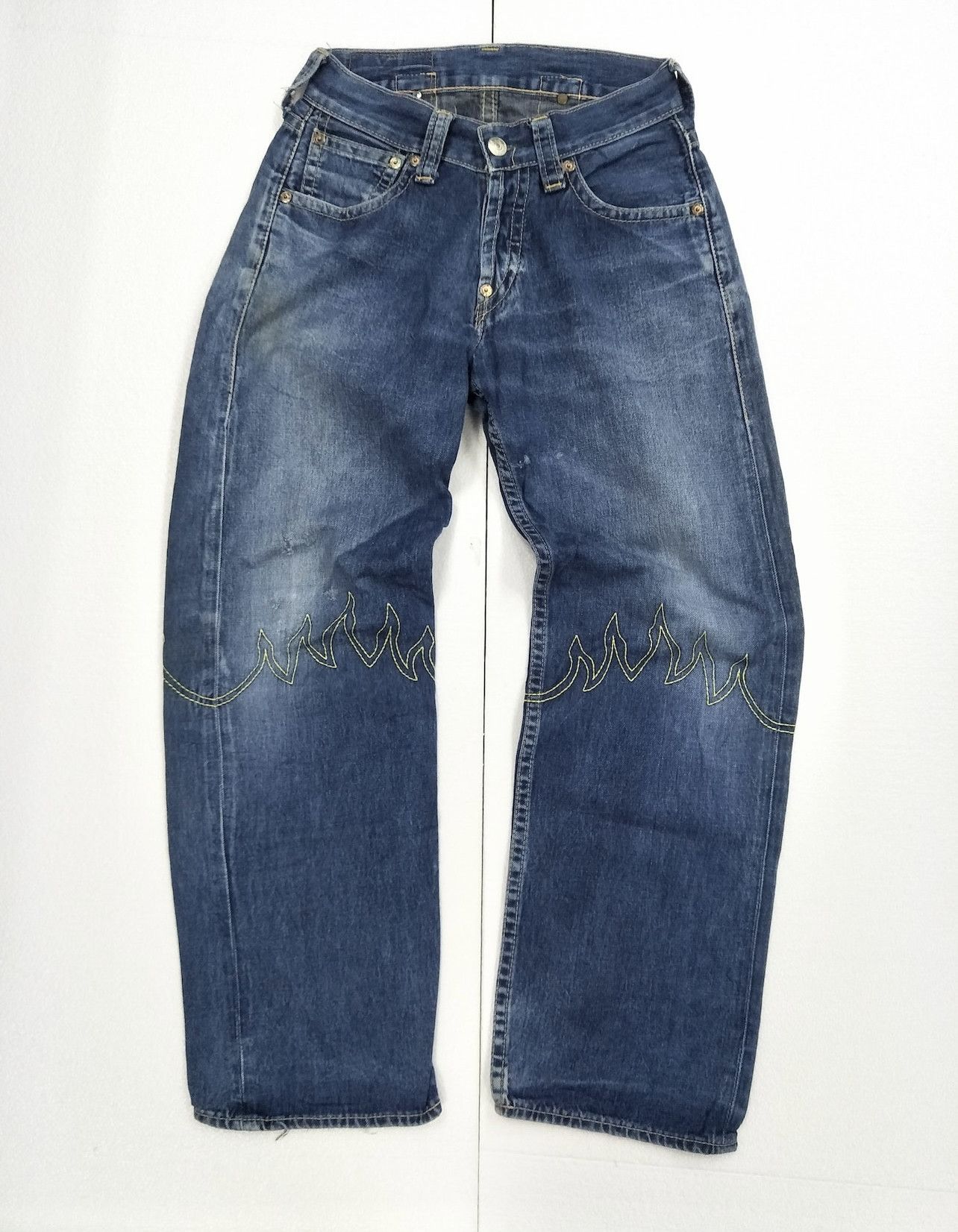 If Six Was Nine × Levi's × Vintage Levis Buckle Baggy Wide Leg Flamming Stitch Travis Scott Size US 30 / EU 46 - 16 Thumbnail