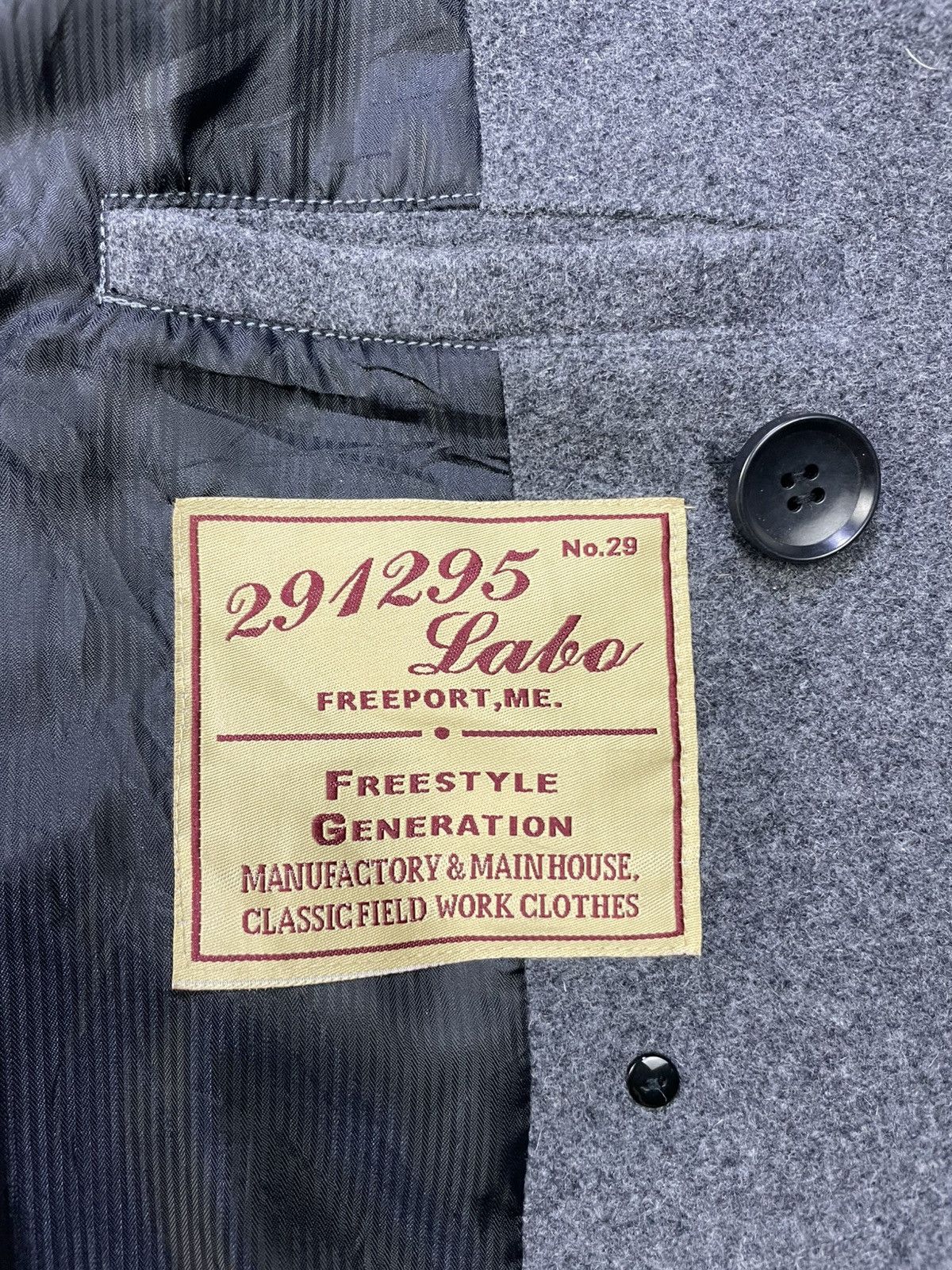 291295=Homme 291295 Wool Double Collar Jacket Size US S / EU 44-46 / 1 - 13 Thumbnail