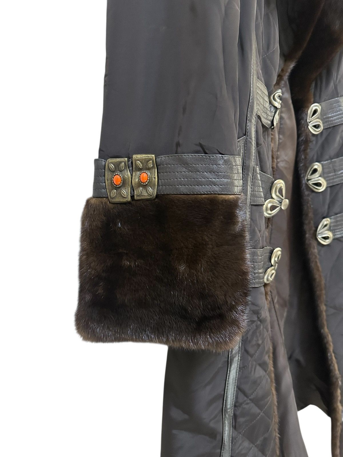 Vintage Vintage Quilted Long Coat Fur Trim Collar Cuffs Winter Coat Size M / US 6-8 / IT 42-44 - 4 Thumbnail