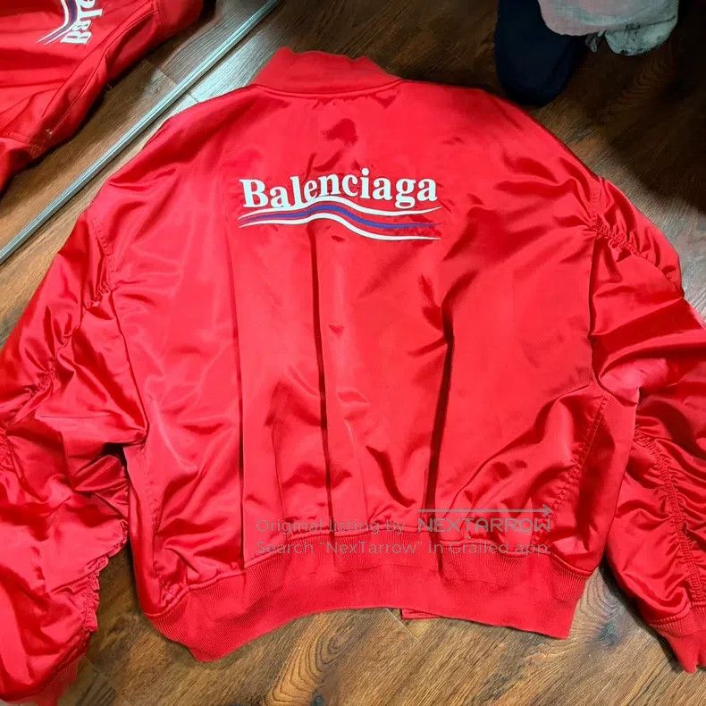 Balenciaga Balenciaga Red Letter Logo Printed Single-breasted Jacket Size US S / EU 44-46 / 1 - 1 Thumbnail