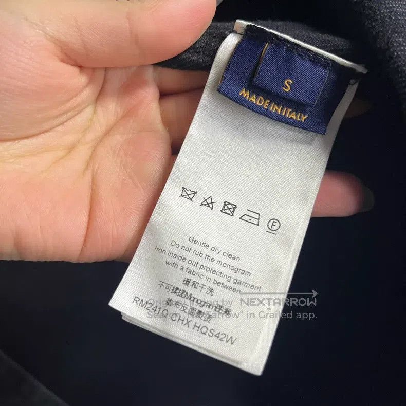 Louis Vuitton Black washed Logo embossed denim jacket