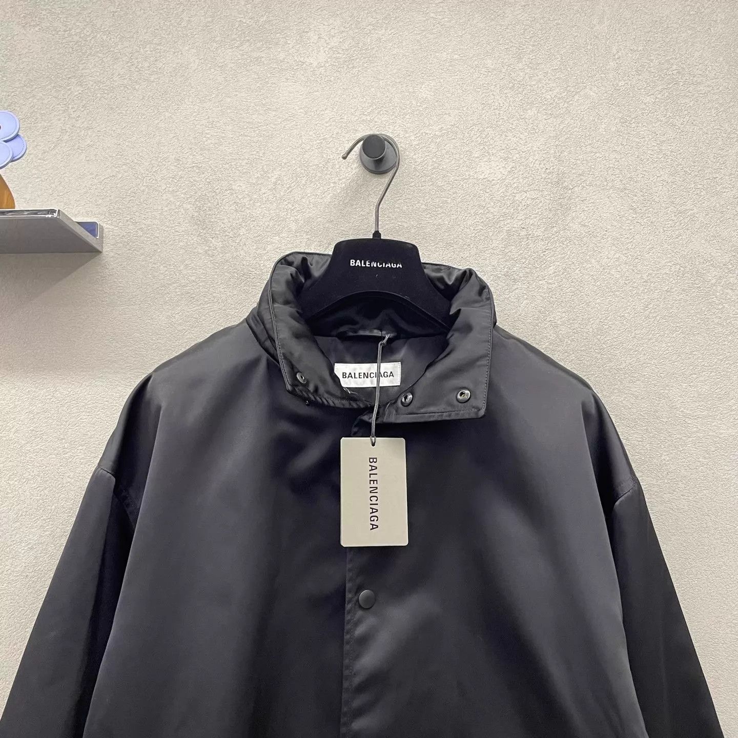 Balenciaga Balenciaga Black Logo Oversized Mid-Length Jacket 34 Size XS / US 0-2 / IT 36-38 - 4 Thumbnail