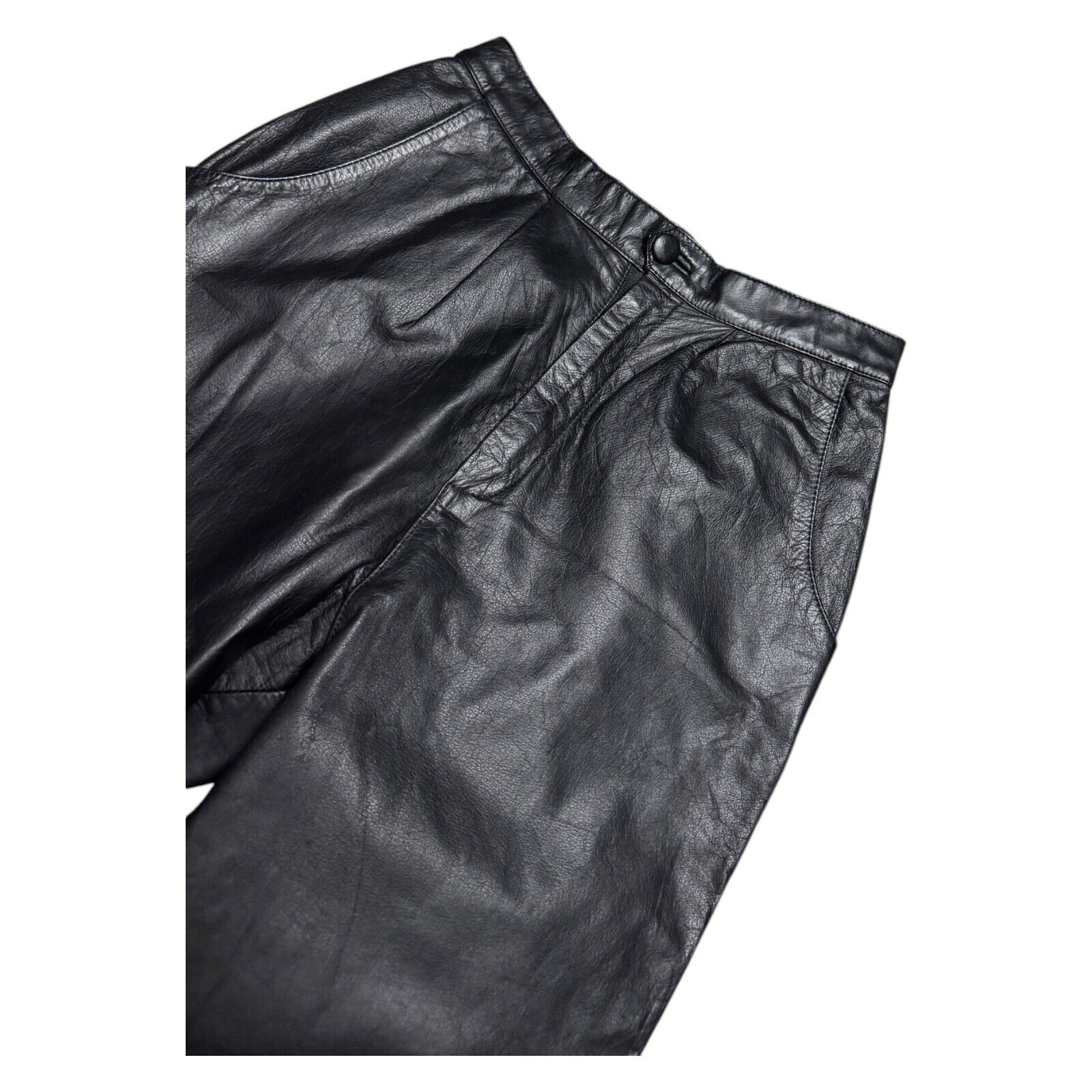 Vintage VINTAGE GENUINE LEATHER Diffusion Straight Leg Pants 25x29 Size 25" / US 0 / IT 36 - 4 Thumbnail