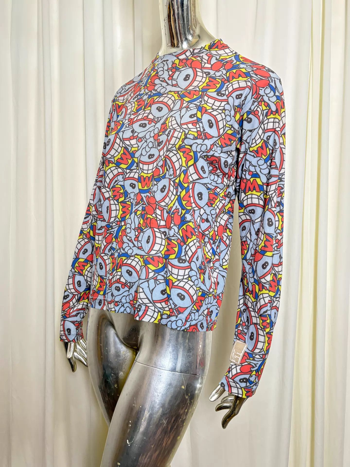 Walter Van Beirendonck W&LT 90s Puk Puk Print Stretch L/S Unisex Vintage Size S / US 4 / IT 40 - 4 Thumbnail