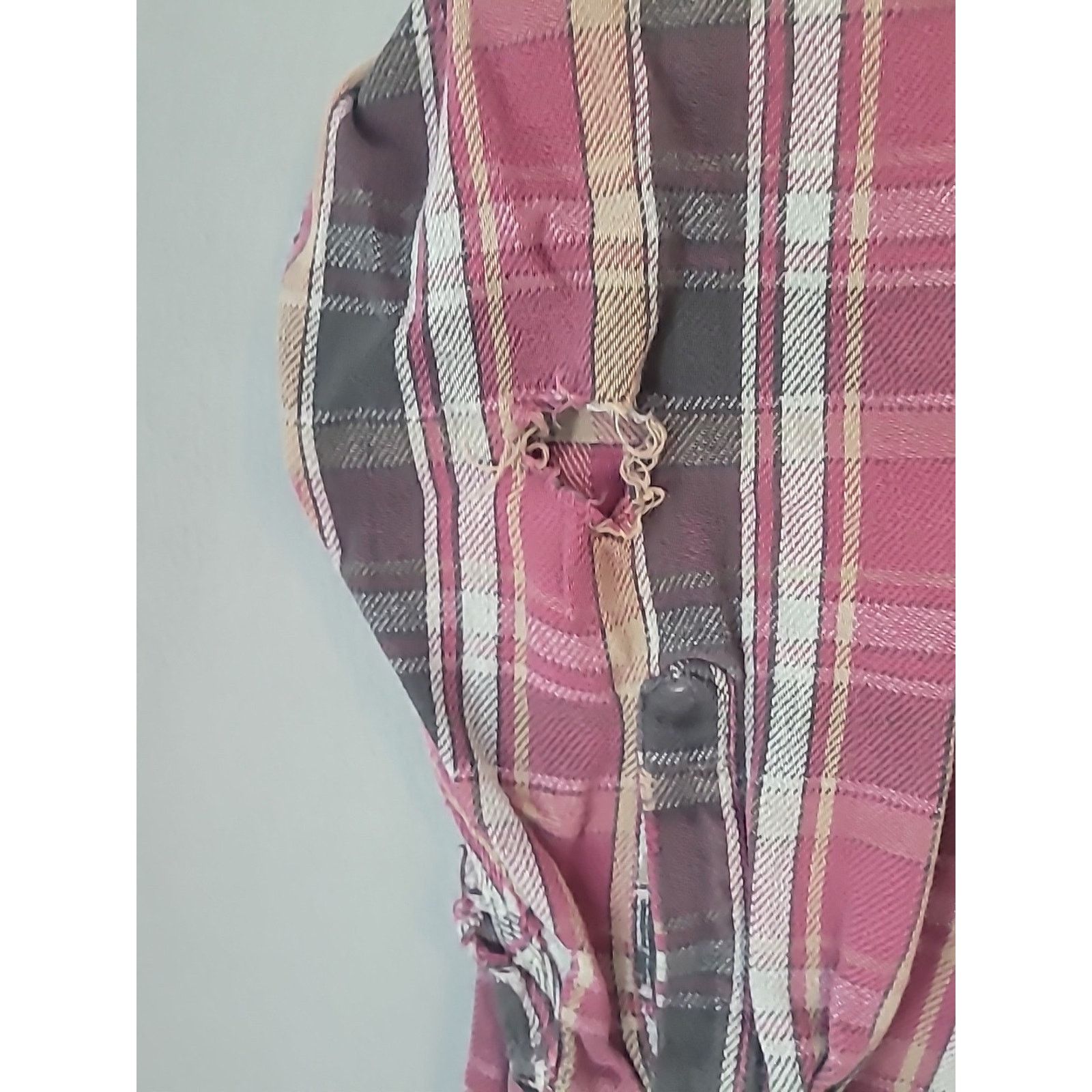 VTG Carhartt Red Plaid Flannel Shirt Thrash Streetwear S