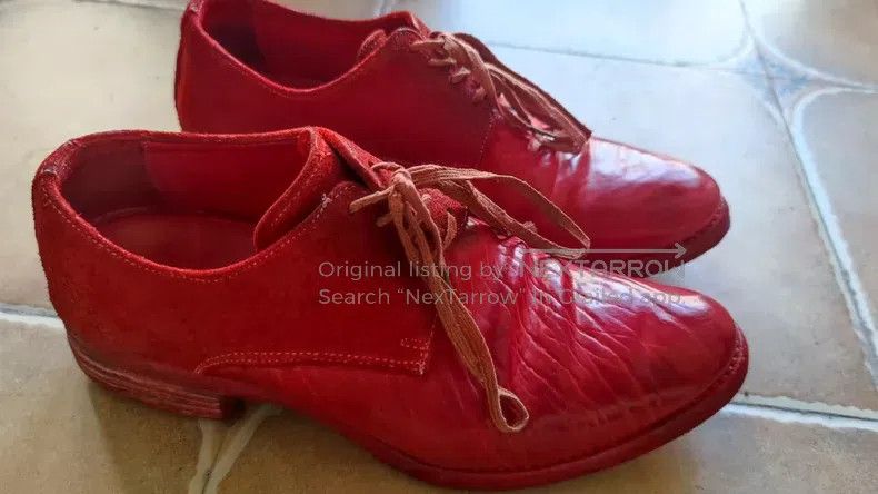 Carol Christian Poell Carol Christian Poell Scar horse butt leather blood red De Size US 6 / EU 39 - 2 Thumbnail