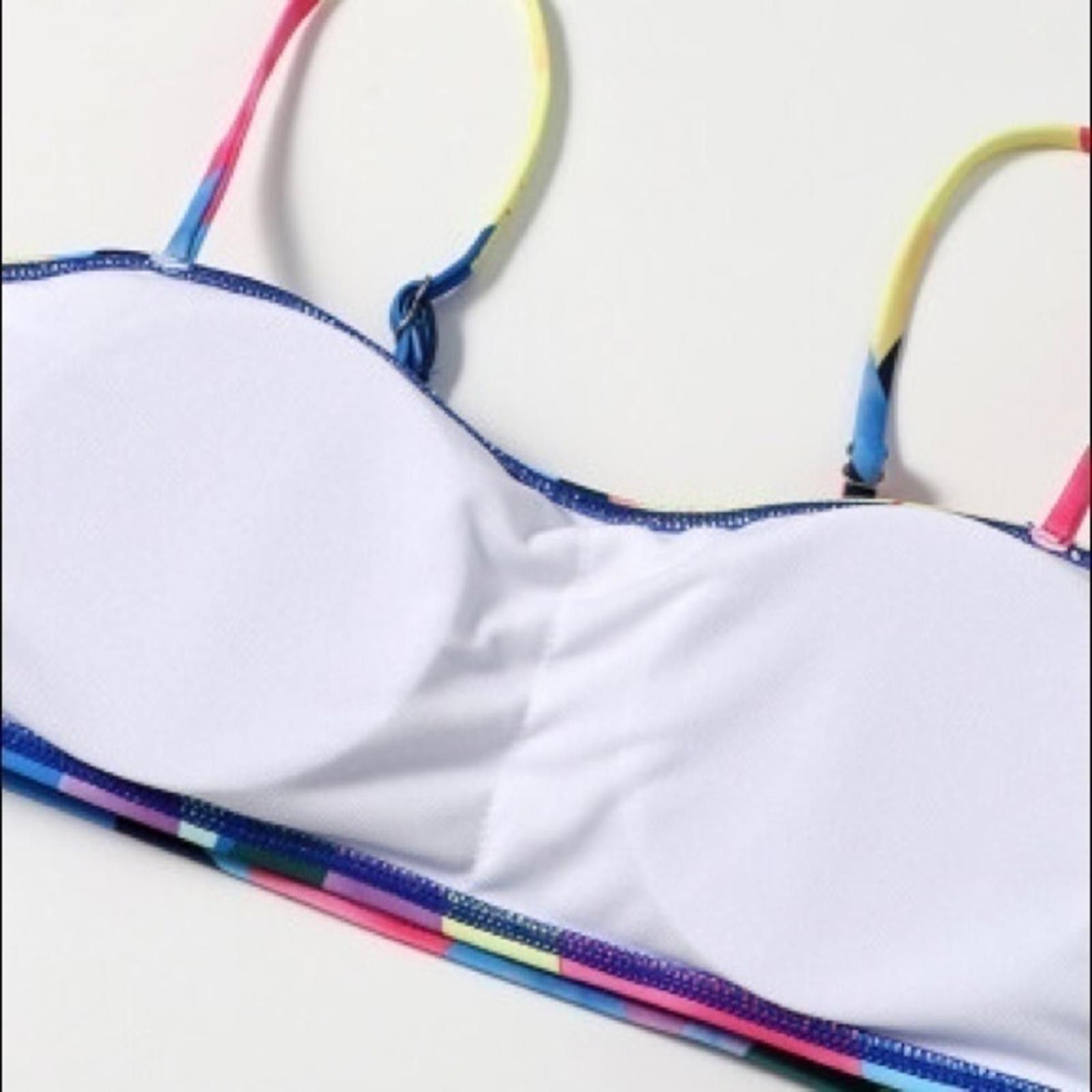 Designer Colorful 3 Pice Color Bikini Set NWT Size ONE SIZE - 5 Thumbnail