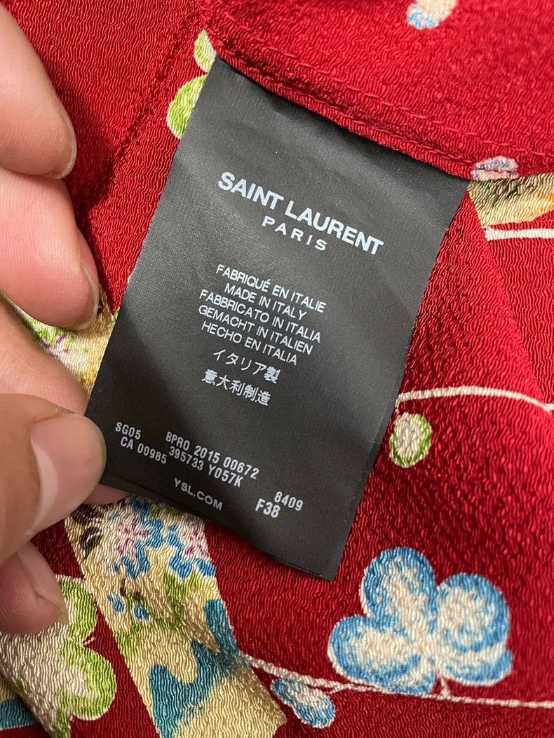 Saint Laurent Paris Saint Laurent Floral Print Long Sleeve Shirt-2507 Size US M / EU 48-50 / 2 - 4 Thumbnail