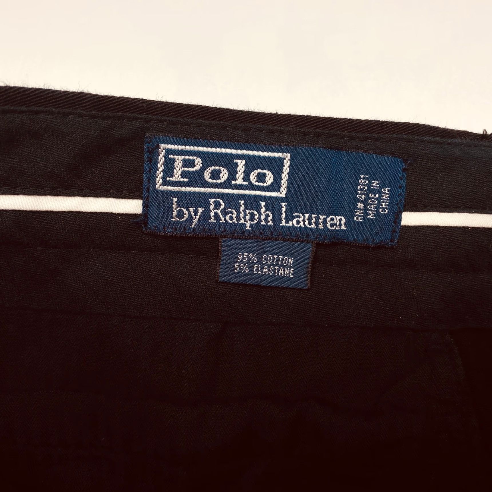 Polo Ralph Lauren Polo Ralph Lauren Classic Chino Pants Mens 36x30 Black Cotton Stretch 7825 Size US M / EU 48-50 / 2 - 4 Thumbnail