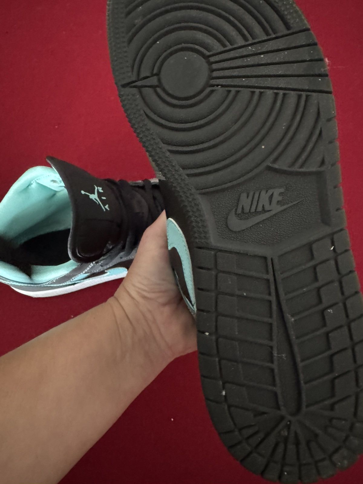 Nike Nike Air Jorden 1 mid gray and aqua Size US 7 / EU 40 - 5 Thumbnail