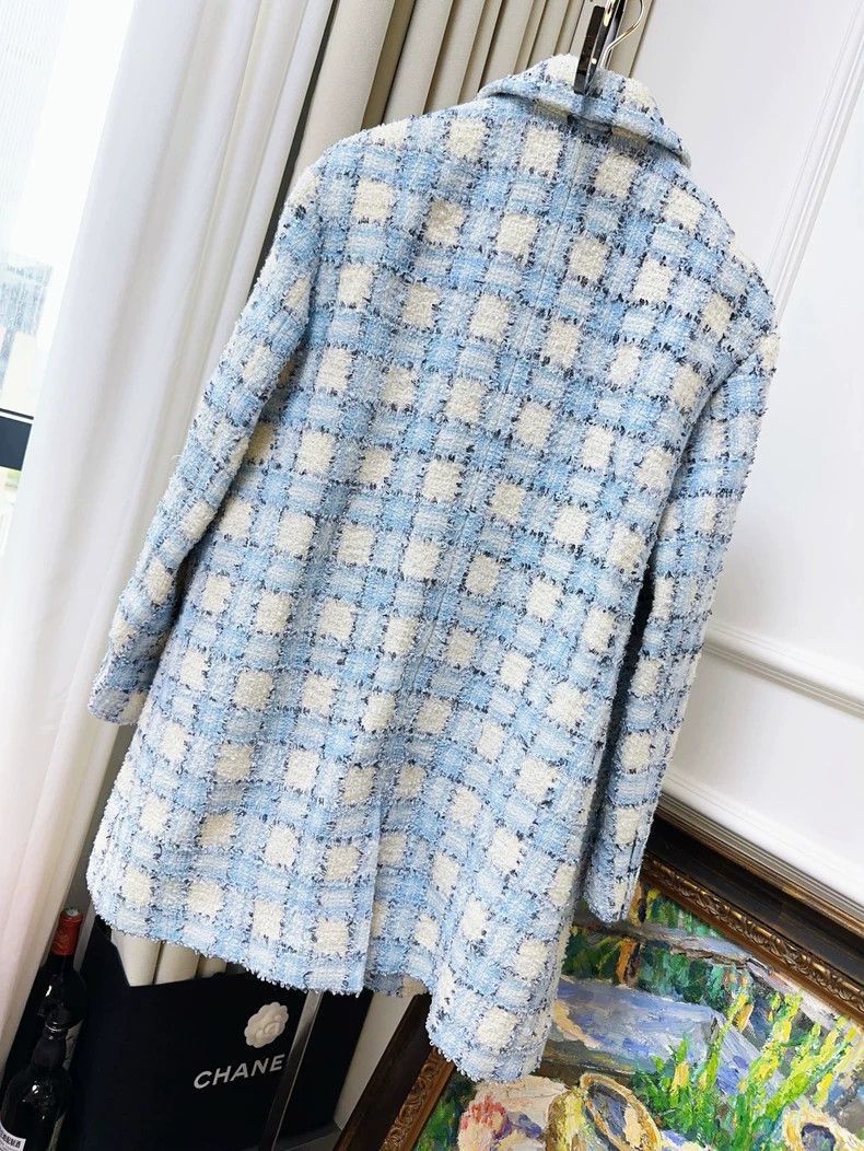 Chanel Chanel 22B Blue White Sequin Tweed Jacket Size M / US 6-8 / IT 42-44 - 2 Thumbnail
