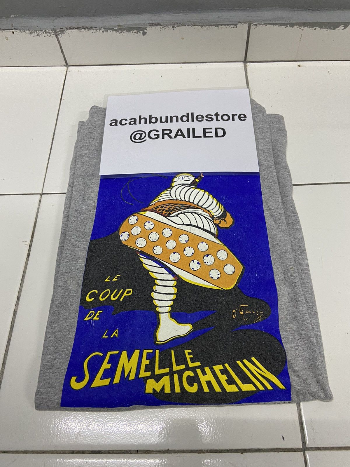 Vintage MICHELIN MAN LE COUP DE LA SEMELLE MICHELIN TEE SHIRT Size US XXL / EU 58 / 5 - 14 Thumbnail