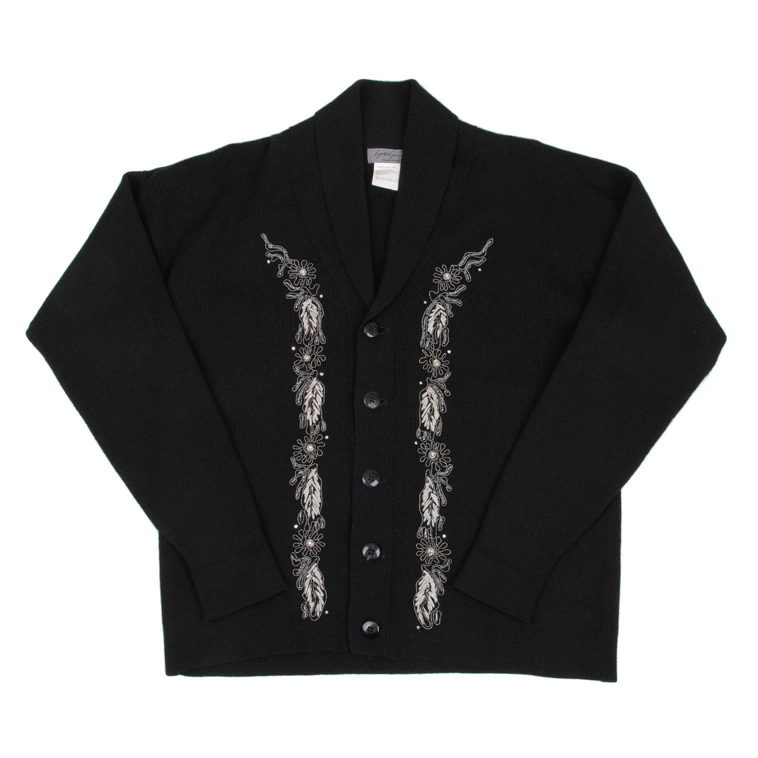 Yohji Yamamoto Yohji Yamamoto Embellished Knit Cardigan Size US M / EU 48-50 / 2 - 1 Thumbnail