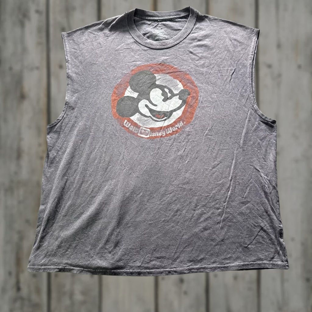 Hanes Hanes Shirt Mens 2XL Gray Mickey Mouse Disney Sleeveless Graphic Tee Disneyland Mammoth? Size US XXL / EU 58 / 5 - 1 Thumbnail