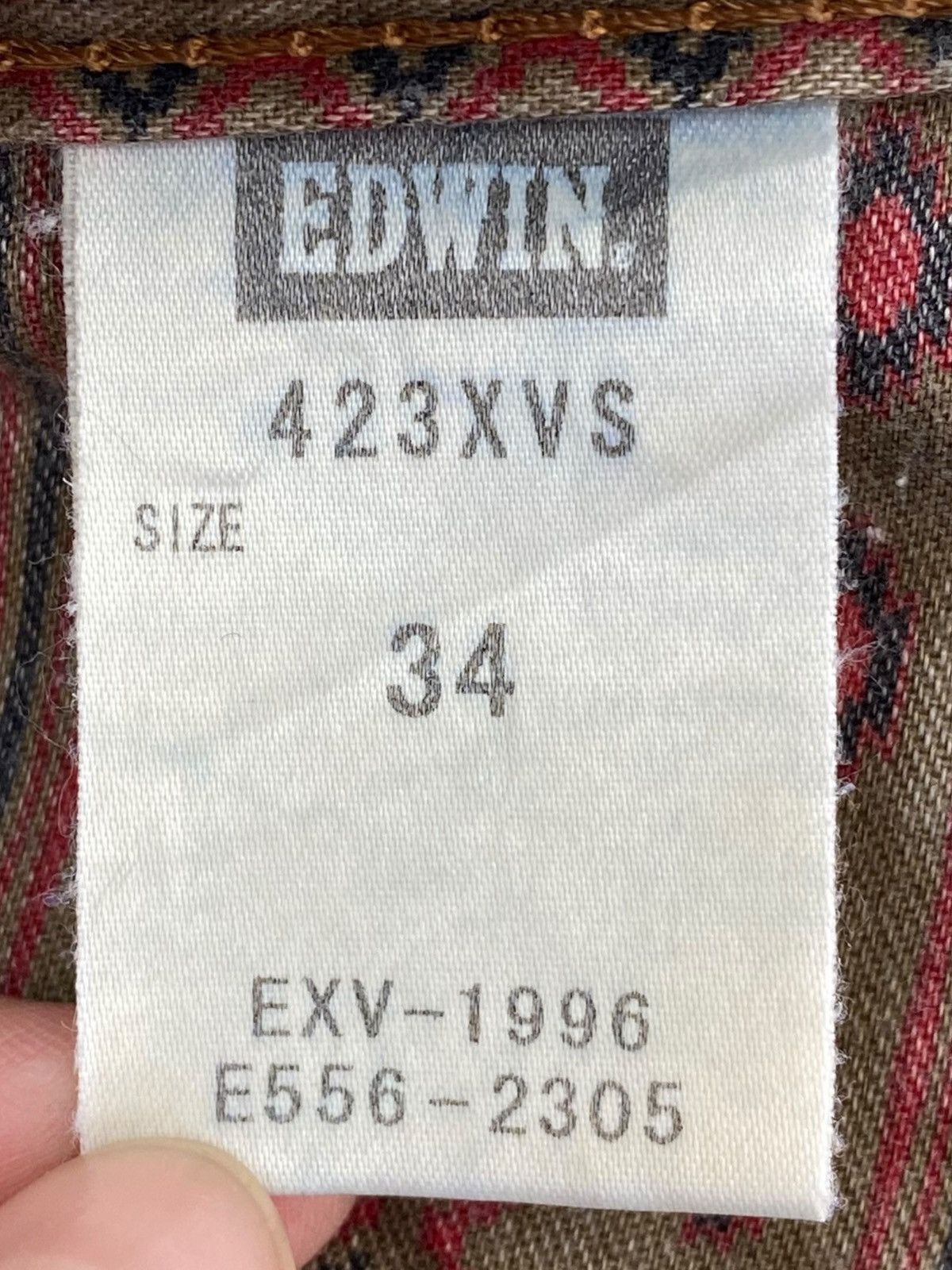 Edwin Edwin Mud Wash Whiskered Distressed Style Straight Jeans Size US 35 - 10 Thumbnail