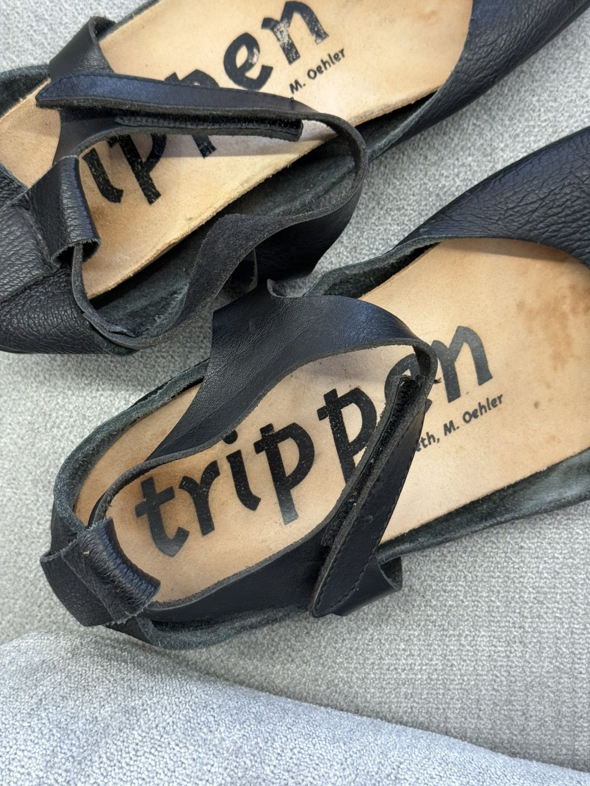 Trippen Rare Trippen Mary Jane Avant Garde Leather Flat Ballet Shoes Size US 10 / IT 40 - 11 Thumbnail