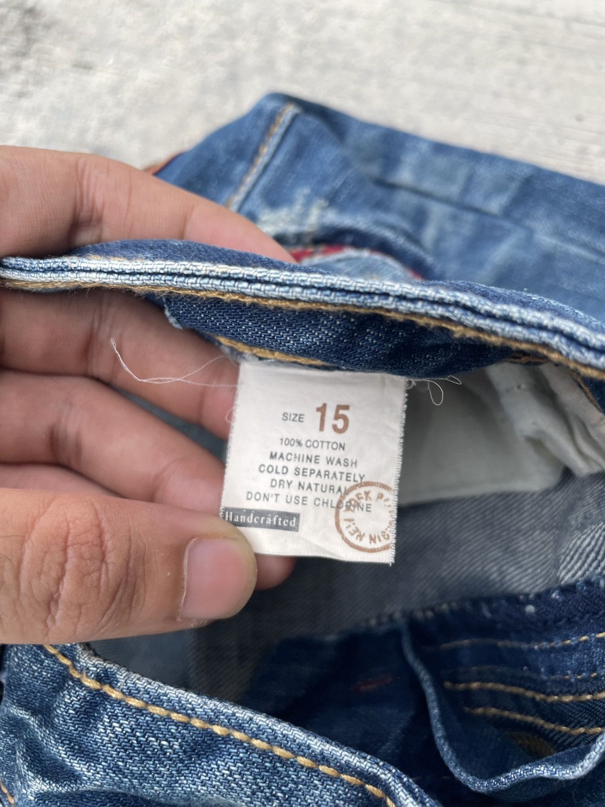 Japanese Brand 2000s JAPANESE BRAND NEWYORK PAPA CLAWMARK WASH JEANS Size 28" / US 6 / IT 42 - 4 Thumbnail