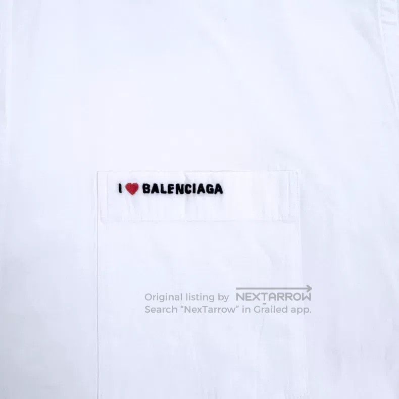 Balenciaga Balenciaga Size 37 Embroidered heart letter logo short-sle Size US M / EU 48-50 / 2 - 5 Thumbnail