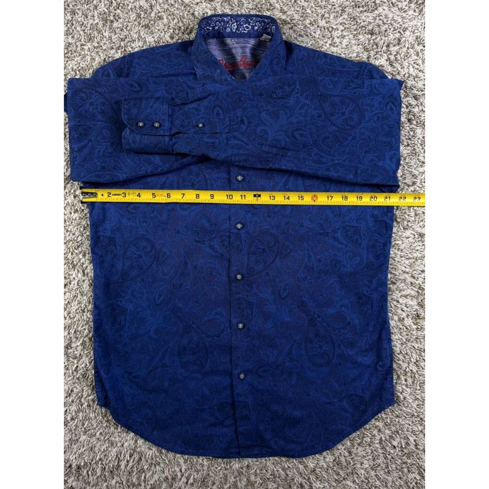 Robert Graham Robert Graham Long Sleeve Shirt Men Small Button-Up Royal Blue Size US S / EU 44-46 / 1 - 7 Thumbnail
