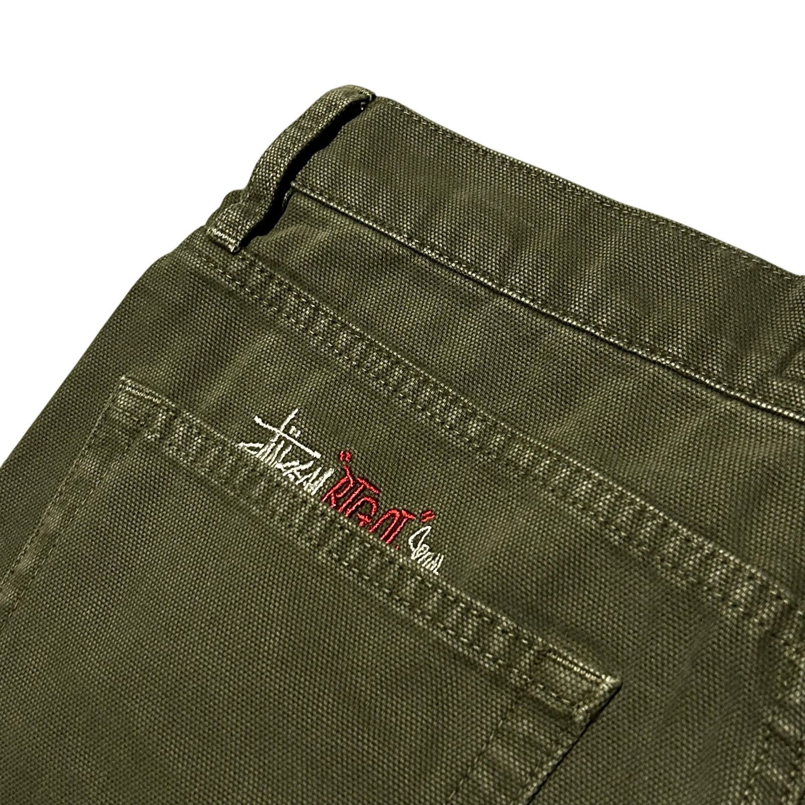 Stussy Stussy Big Ol Jeans Olive Green Size 30 (34x30) Baggy Denim Size US 30 / EU 46 - 11 Thumbnail