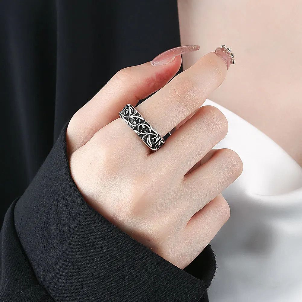 Jewelry Retro Eternal Vine Flower Ring Size ONE SIZE - 1 Thumbnail