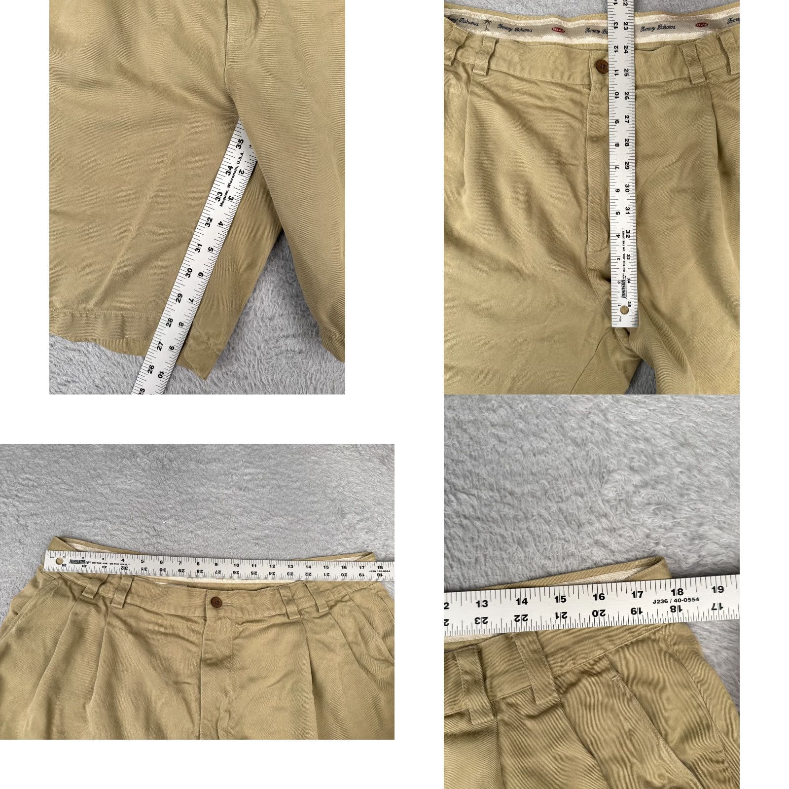 Tommy Bahama Tommy Bahama Shorts Men 38 Beige Silk Vacation Beach Resort 38x9 Chino Casual Travel Workwear 90s USA Beach Mens Size US 38 / EU 54 - 8 Thumbnail