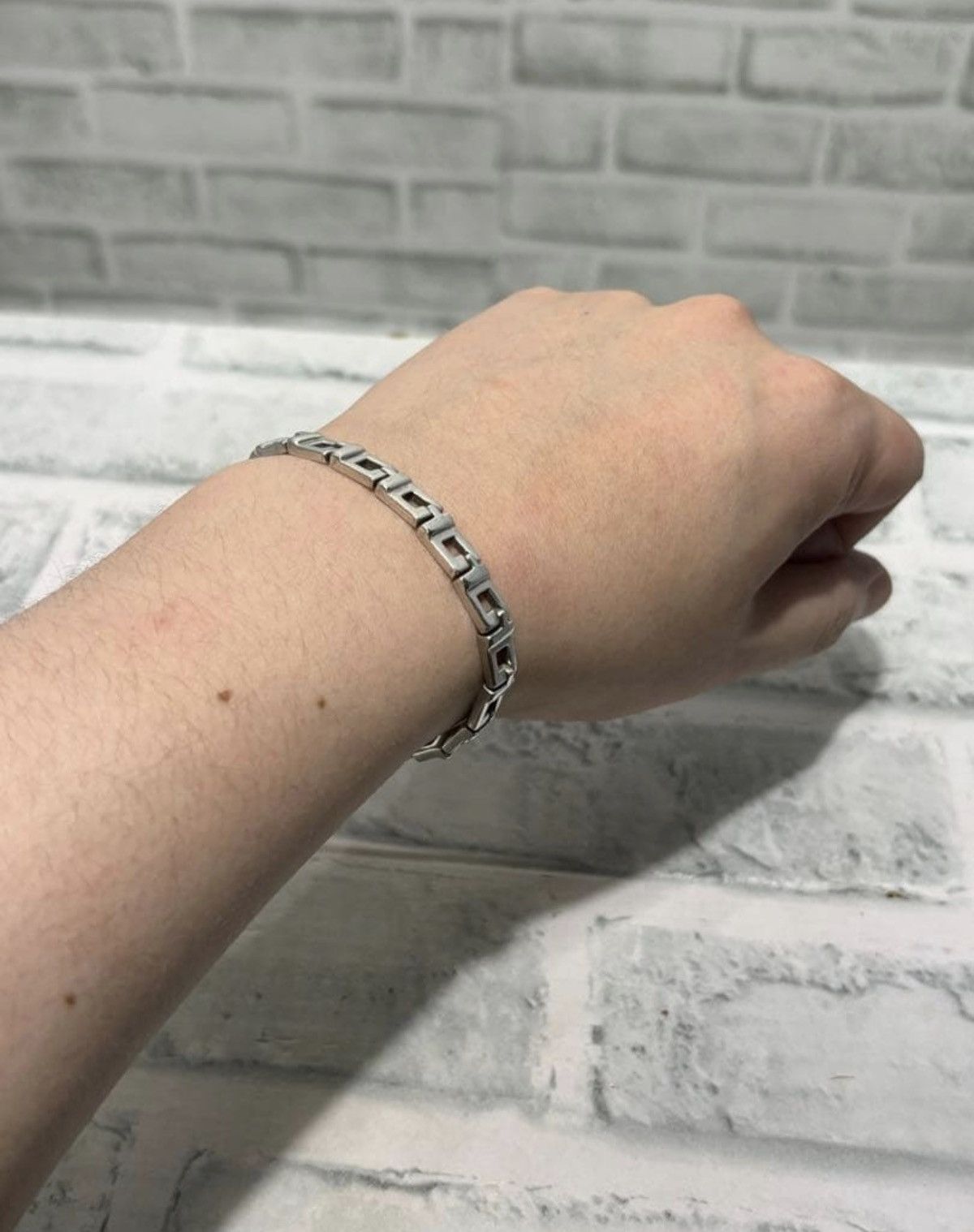 Gucci GUCCI Tom Ford 925 Silver G Logo Wrist Bracelet Chain Demna Size ONE SIZE - 3 Thumbnail