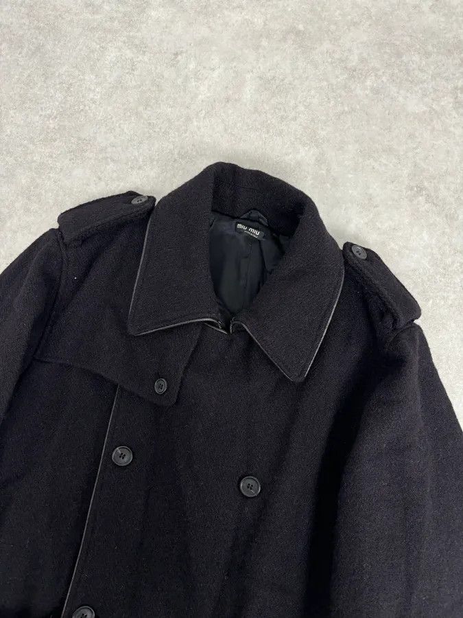 Miu Miu AW2005 Miu Miu Black Wool Double-Breasted Trench Coat Size US M / EU 48-50 / 2 - 4 Thumbnail