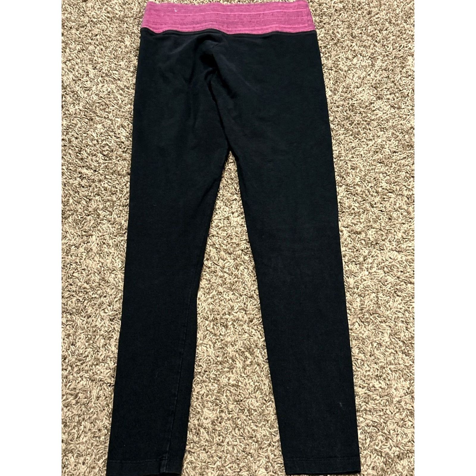 Pinko PINK Leggings Womens XS Cotton Blend Ankle Yoga Stretch Black Purple A13 Size 26" / US 2 / IT 38 - 3 Thumbnail