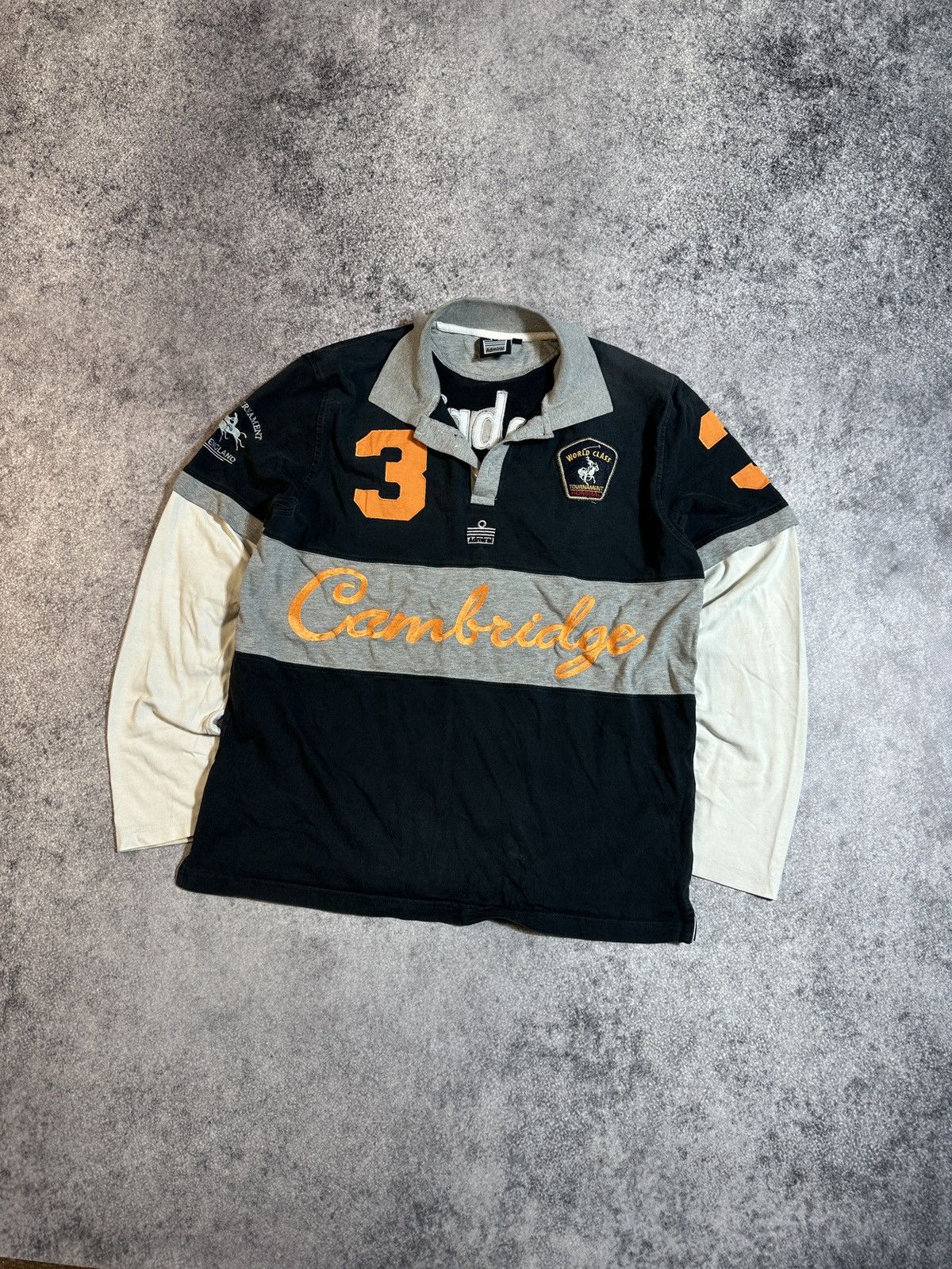 Vintage Vintage Admiral Cambridge 3 Long Rugby Polo Sportswear M Y2K Size US M / EU 48-50 / 2 - 2 Thumbnail