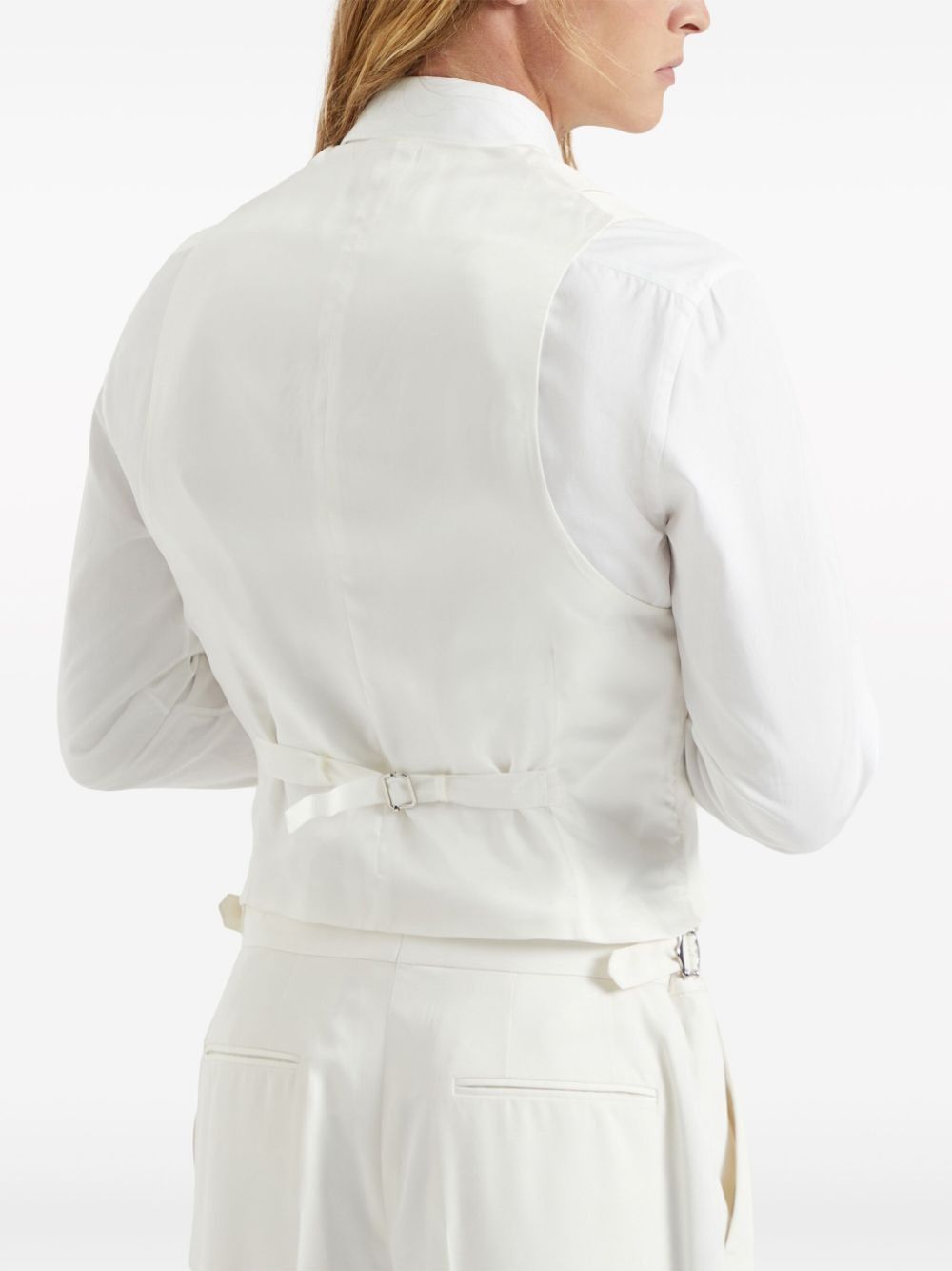 Brunello Cucinelli Waistcoat in Open White Size US XL / EU 56 / 4 - 3 Thumbnail