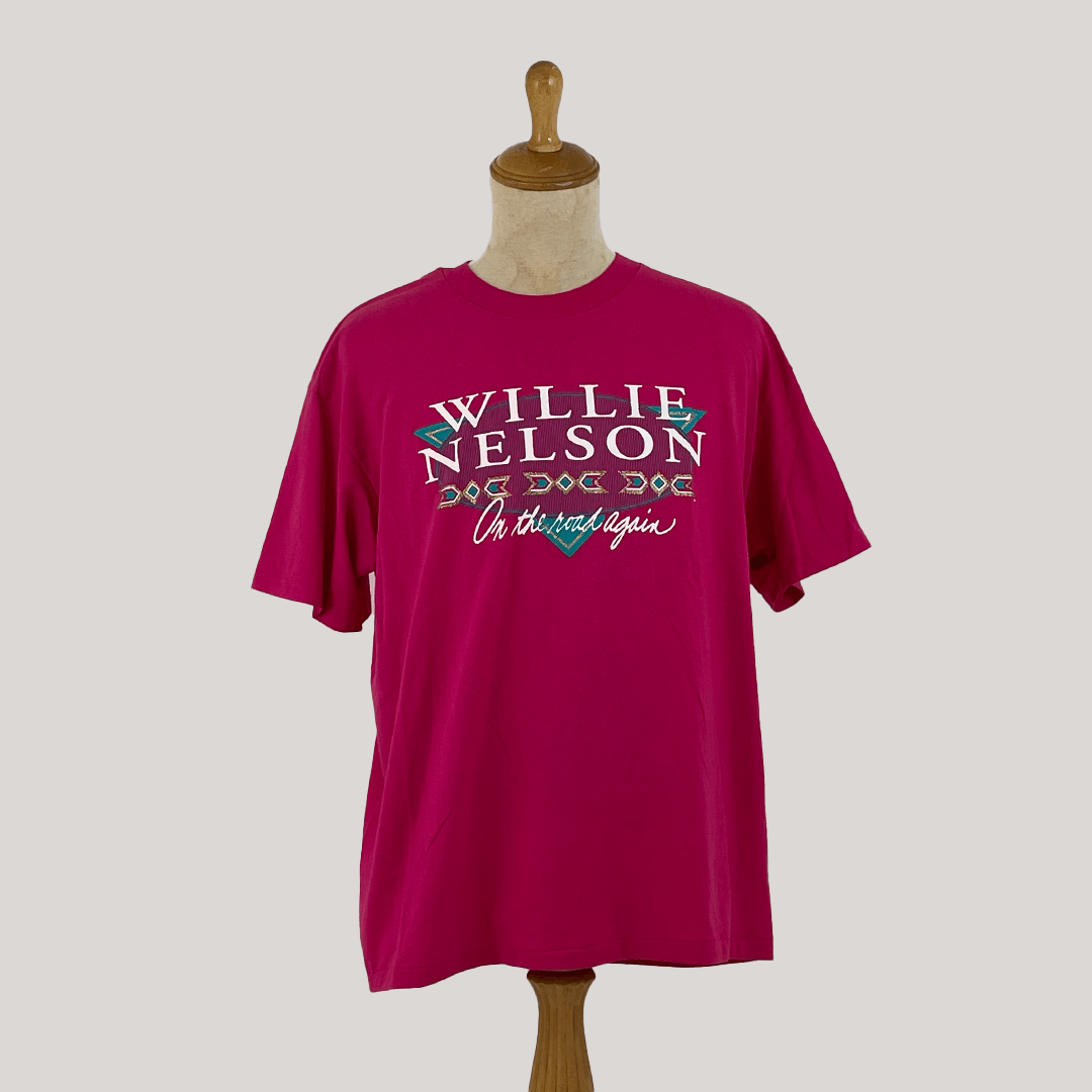 Band Tees × Vintage Vintage 90s Willie Nelson On The Road Again Size US M / EU 48-50 / 2 - 1 Thumbnail