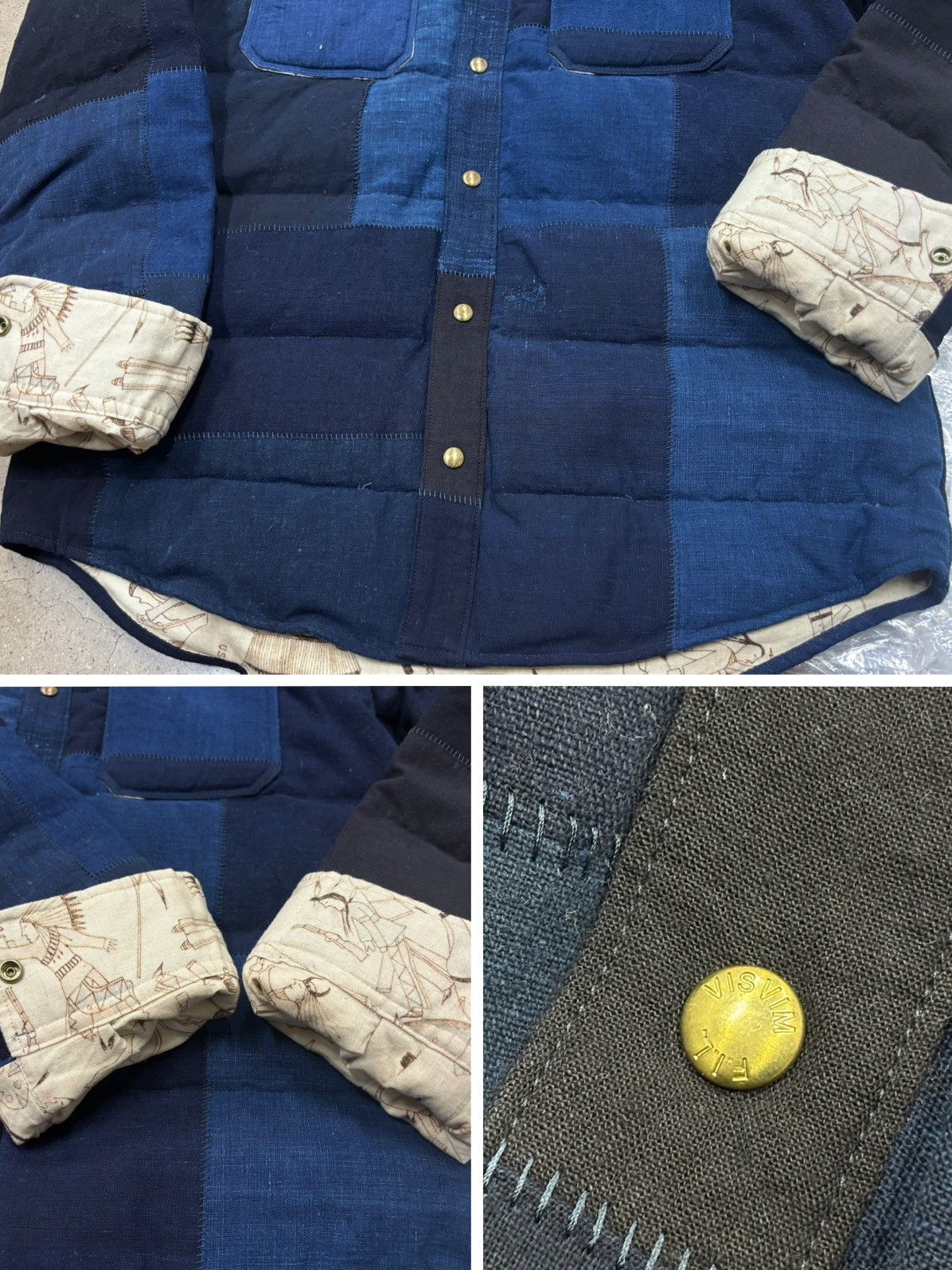 Visvim Rare！Visvim ICT Kerchief Down JKT Kofu（Indigo） Size US M / EU 48-50 / 2 - 7 Thumbnail