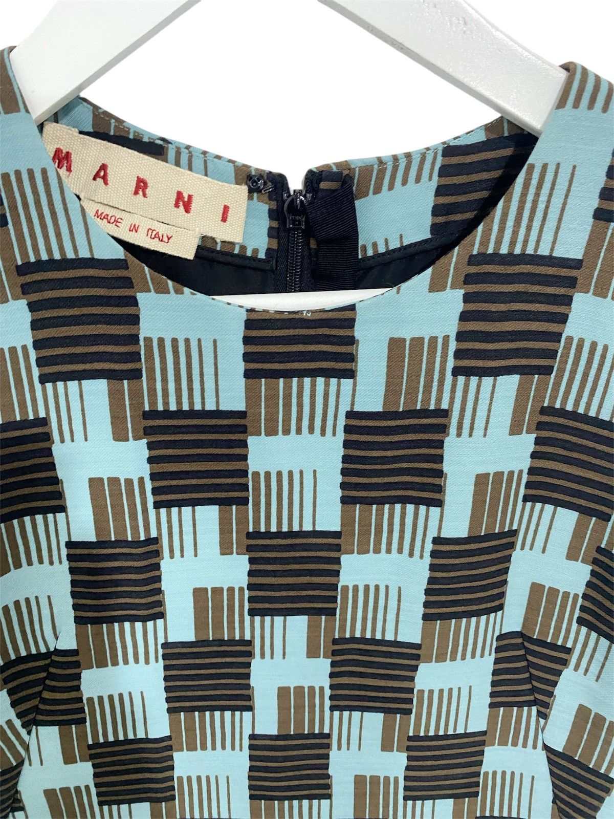 Marni Marni Blue print wool and Silk Sleeveless A line top Size XS / US 0-2 / IT 36-38 - 4 Thumbnail