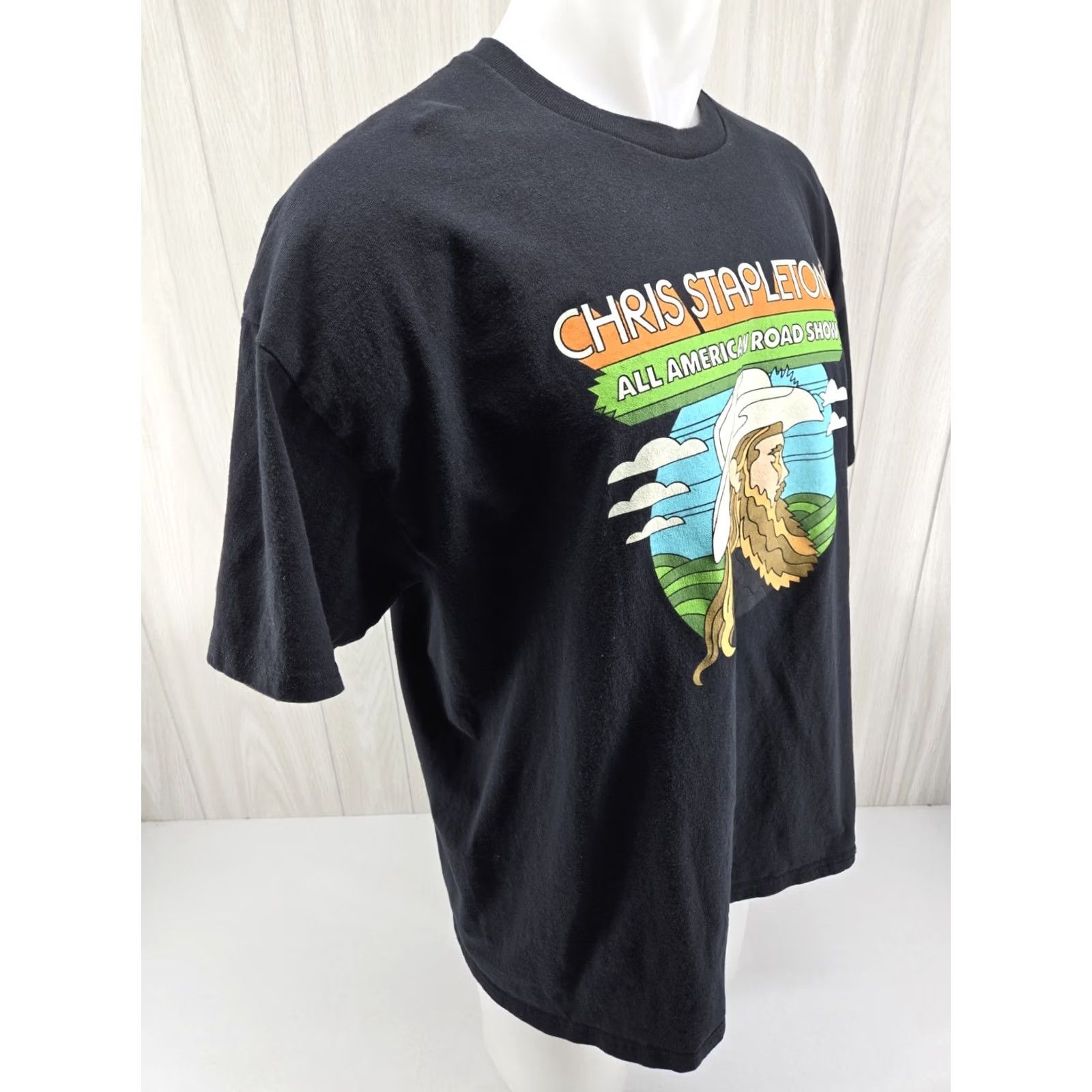 Delta VINTAGE Chris Stapleton Shirt Mens 2XL Black 2022 All American Road Show Tour Graphic Shirts Size US XXL / EU 58 / 5 - 7 Thumbnail