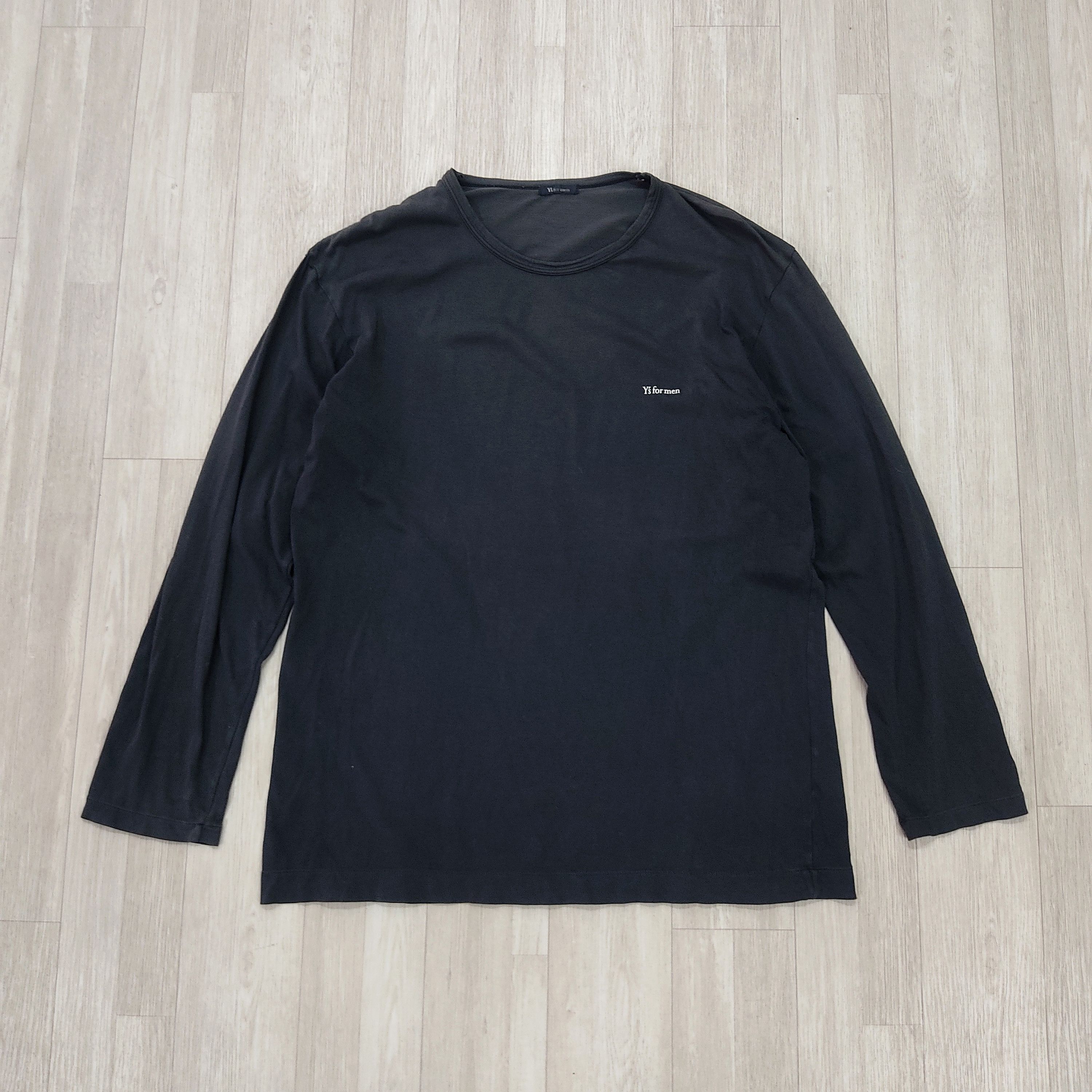 Yohji Yamamoto Y's For Men Faded Black Long Sleeve T-shirt Size US L / EU 52-54 / 3 - 3 Thumbnail