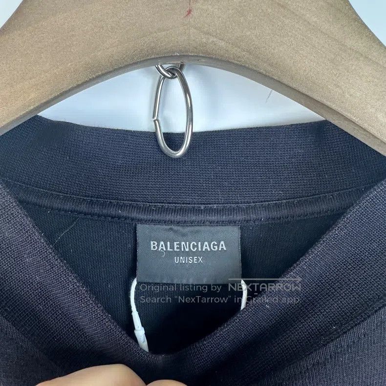Balenciaga Balenciaga Black Wifi Letter Logo Printed Short Sleeve T-S Size US S / EU 44-46 / 1 - 4 Thumbnail