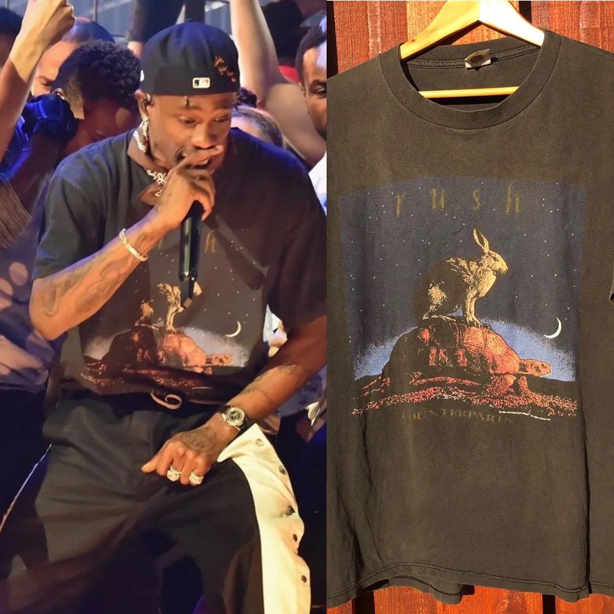 Band Tees × Vintage Vintage 1993 Rush Counterparts Band Tee Travis 