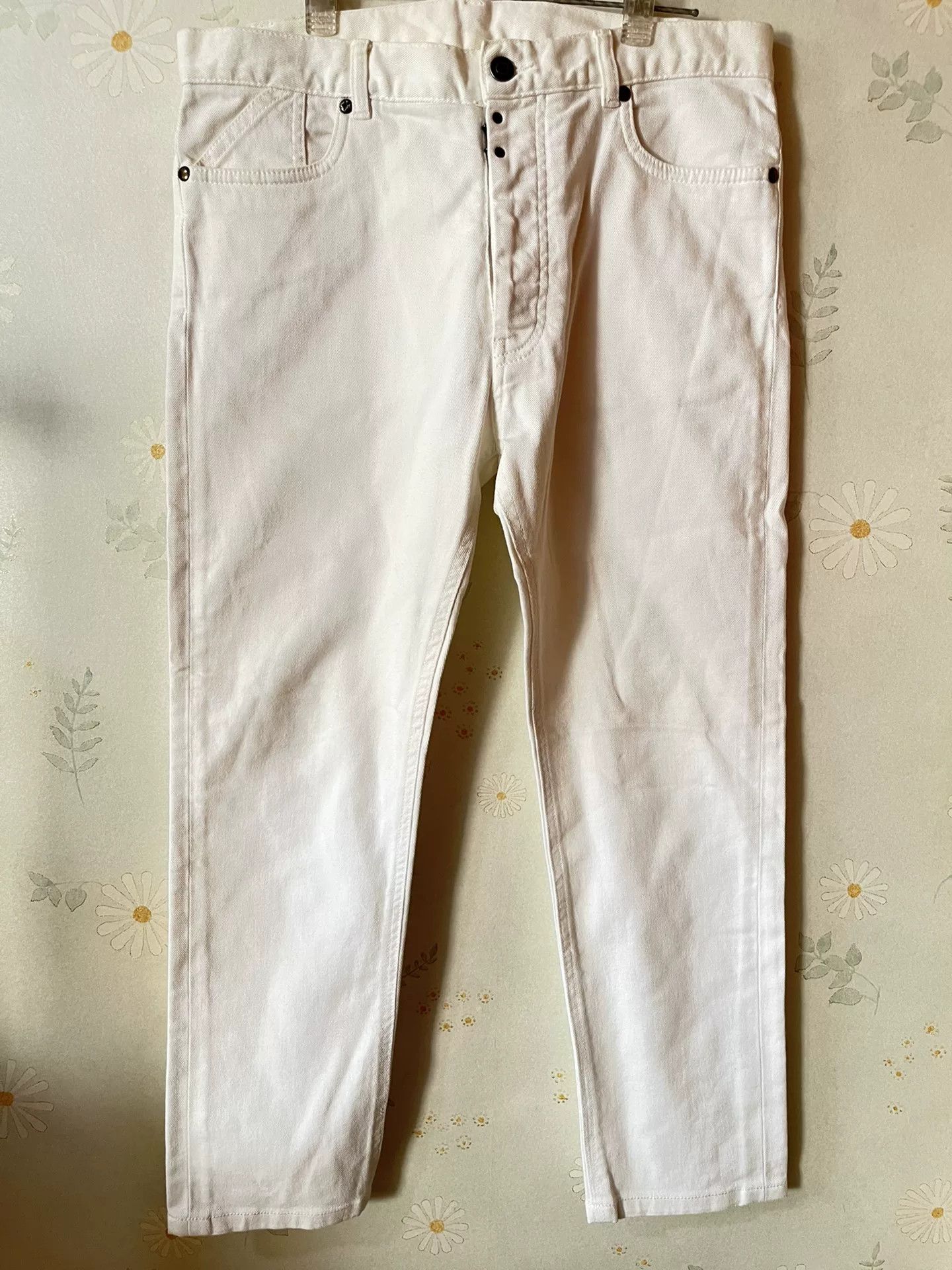 Maison Margiela Maison Margiela White Jeans Size US 34 / EU 50 - 1 Thumbnail