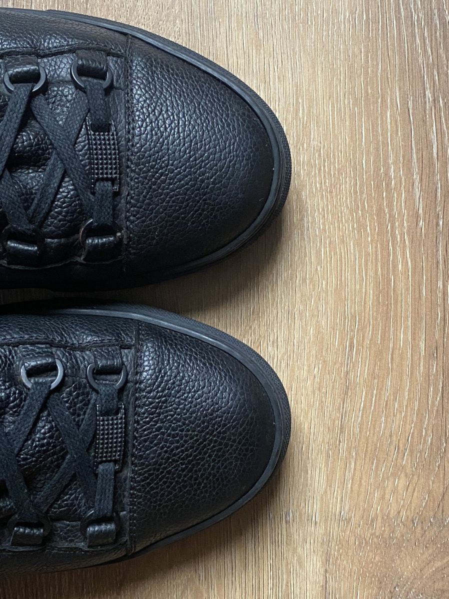 Balenciaga Balenciaga Arena Low Black Pebbled Leather – Size 42 (US9.5) Size US 9.5 / EU 42-43 - 10 Thumbnail