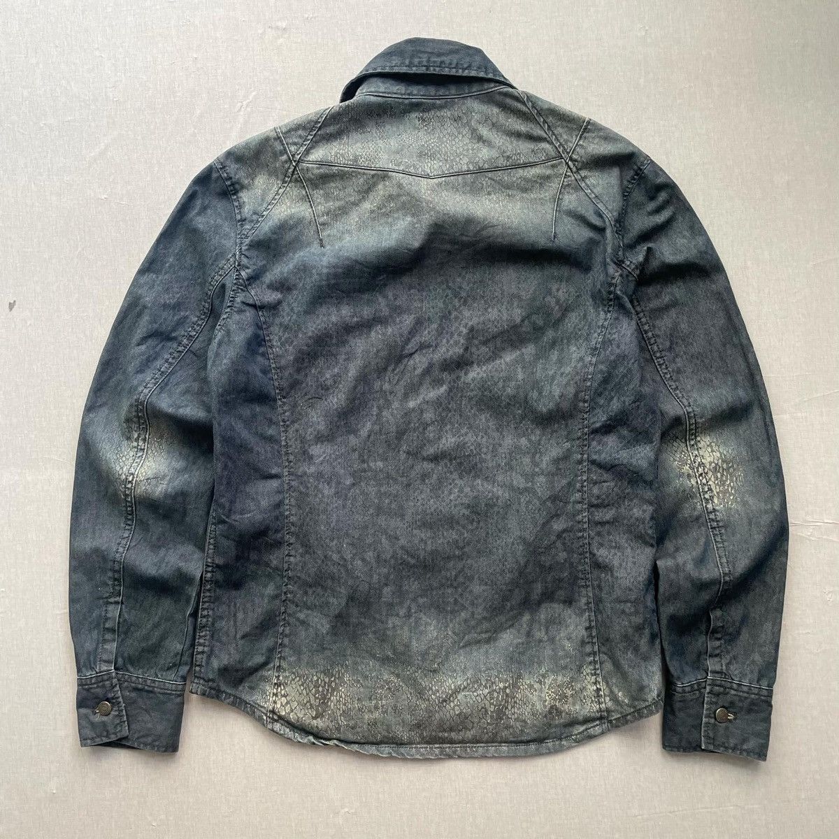 Designer × Japanese Brand × Tornado Mart 2000s Tonardo Mart Snake Skin Western Shirt Size US M / EU 48-50 / 2 - 2 Thumbnail