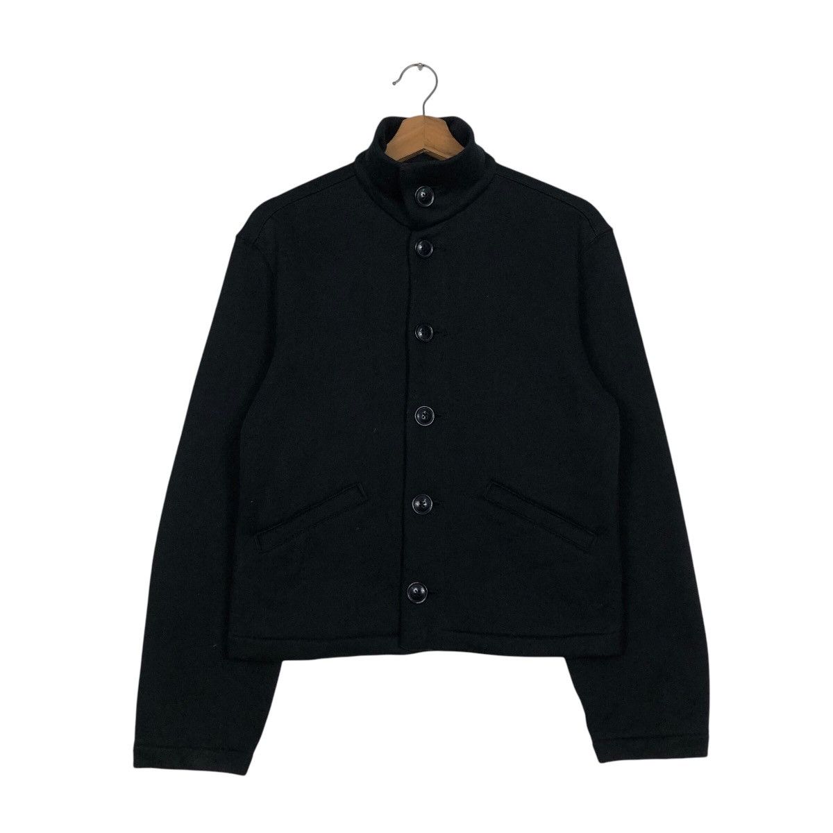 Japanese Brand 📌Rich Black Vintage Cardigan Jacket Uniqlo Undercover Size US M / EU 48-50 / 2 - 2 Thumbnail