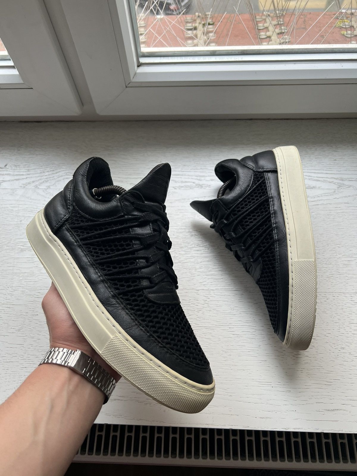 Filling Pieces ‼️Luxury Filling Pieces Leather Casual Designer Shoes‼️ Size US 7 / EU 40 - 3 Thumbnail