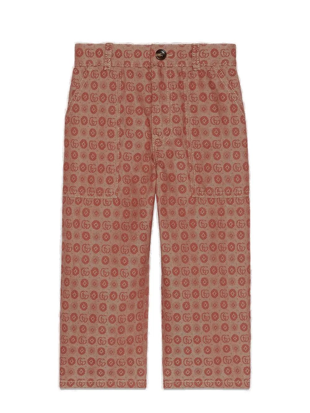 Gucci o1mt1gz0225 KIDS Double G Geometric Cotton Pant Multicolor Size US 26 / EU 42 - 1 Thumbnail