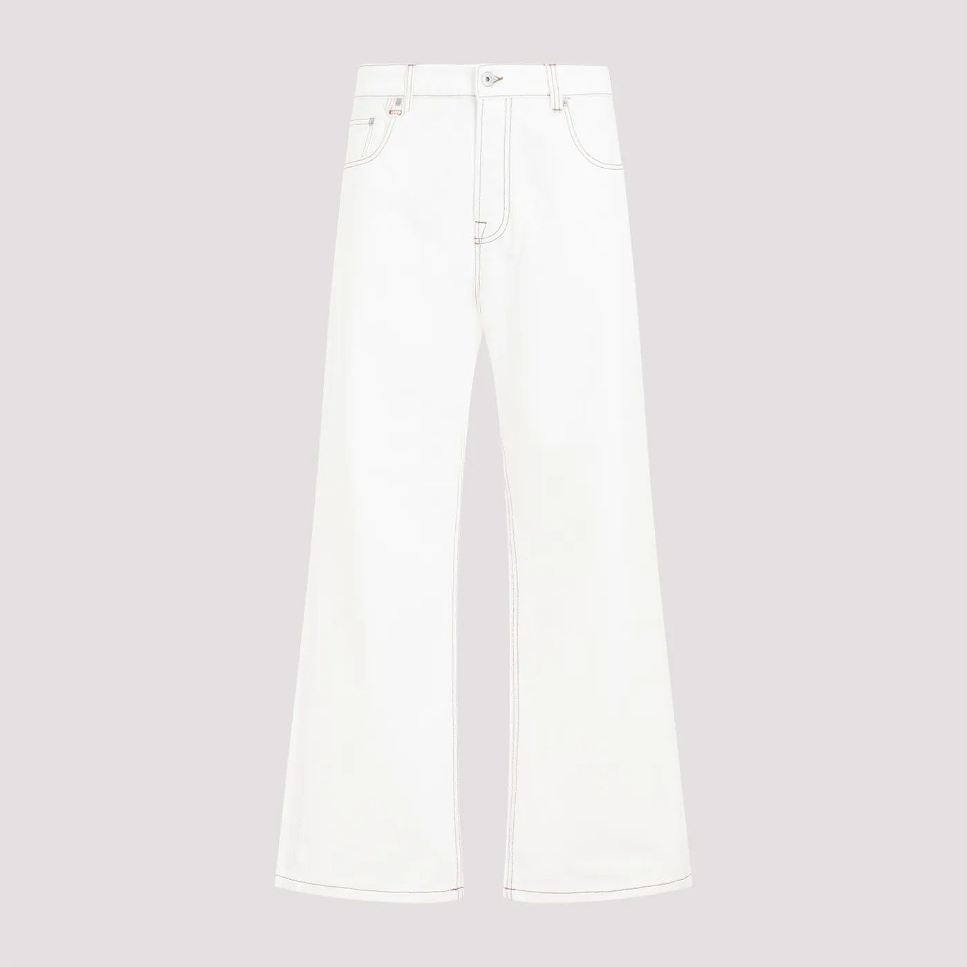 Jacquemus o1s22i1n1024 Large Nimes Jeans in White Size US 31 - 1 Thumbnail