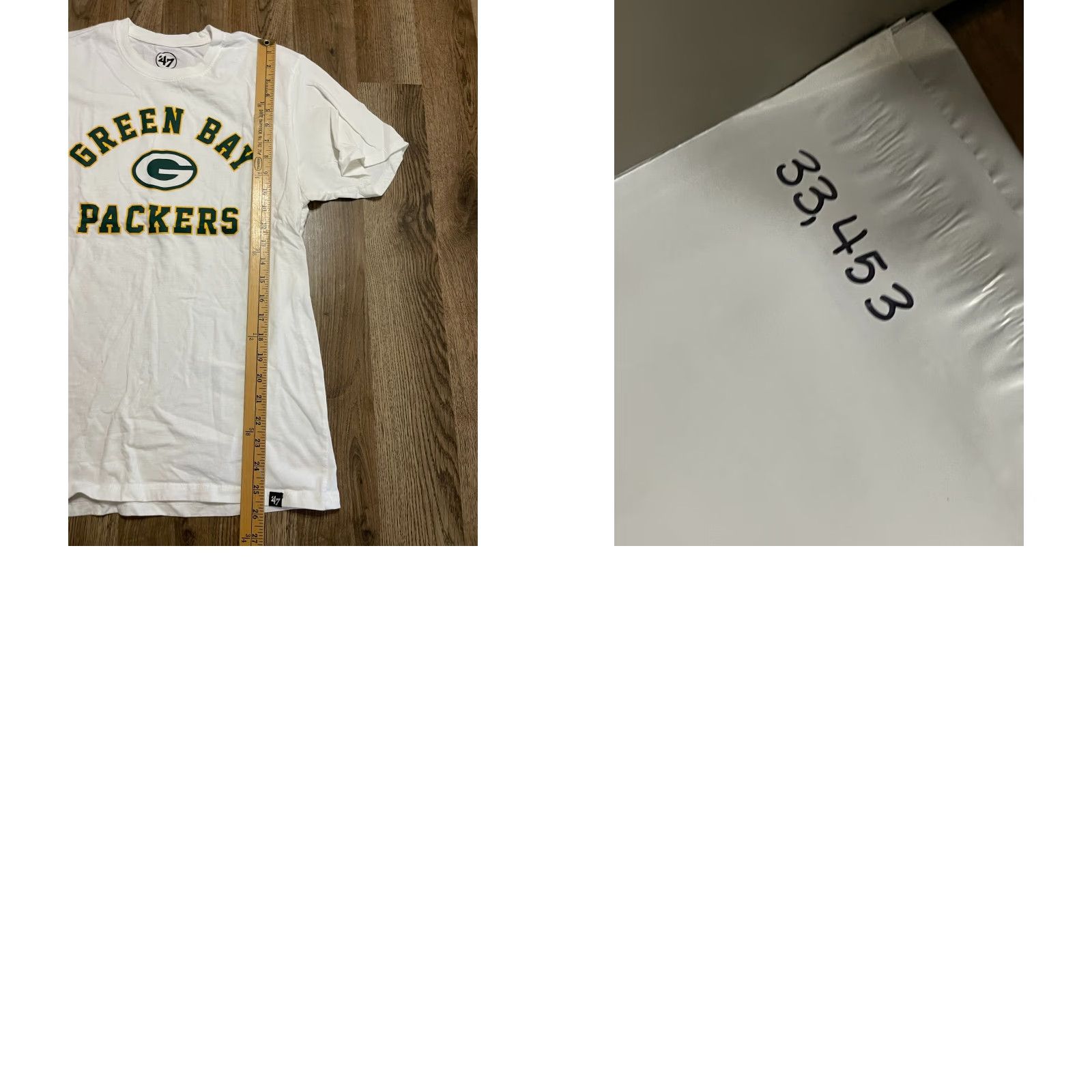 47 47 Shirt Men’s Medium White Green Bay Packers Wisconsin T‑Shirt Short Sleeve Regular Size M Logo Sports Fan Clothing Womens? Size US M / EU 48-50 / 2 - 8 Thumbnail