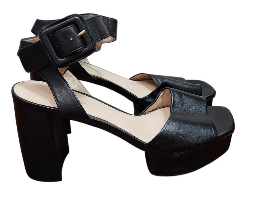 Stuart Weitzman Stuart Weitzman Women's Newdeal Leather Platform Sandals Size US 9 / IT 39 - 6 Thumbnail