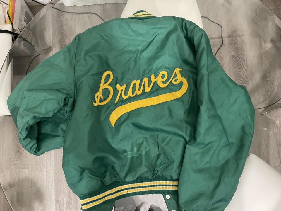 Bad Birdie Braves Green & Yellow Bomber Jacket Size US M / EU 48-50 / 2 - 2 Thumbnail