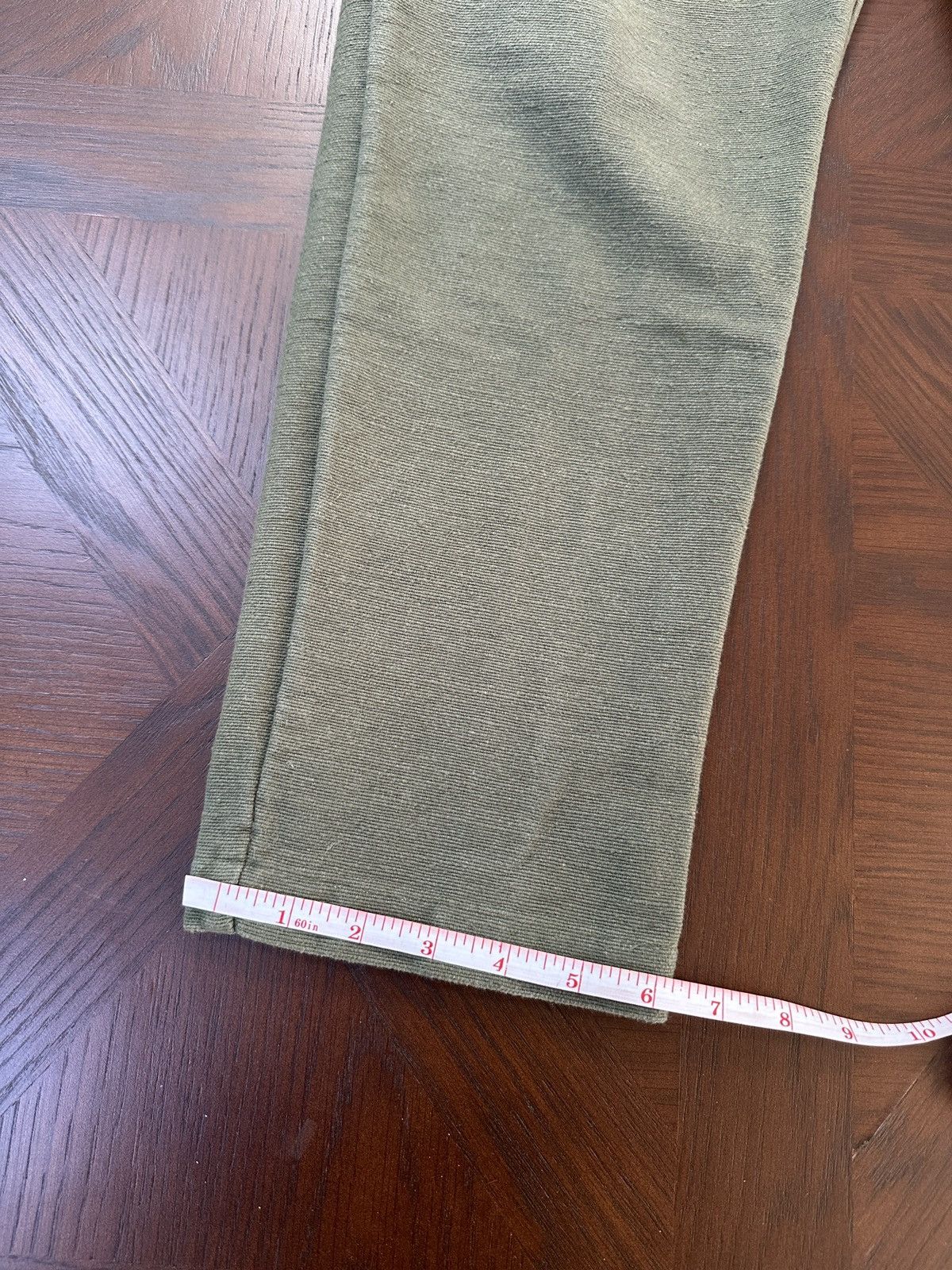 18 East JIAN SINGLE PLEAT PANT - RIFLE GREEN HANDSPUN COTTON CANVAS Size US 28 / EU 44 - 10 Thumbnail